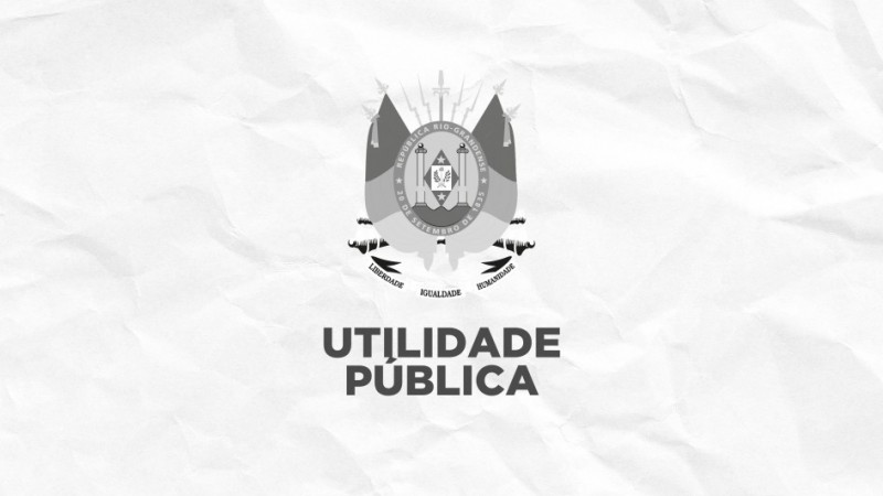 Card com a inscri&ccedil;&atilde;o: utilidade publica